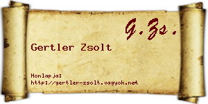 Gertler Zsolt névjegykártya